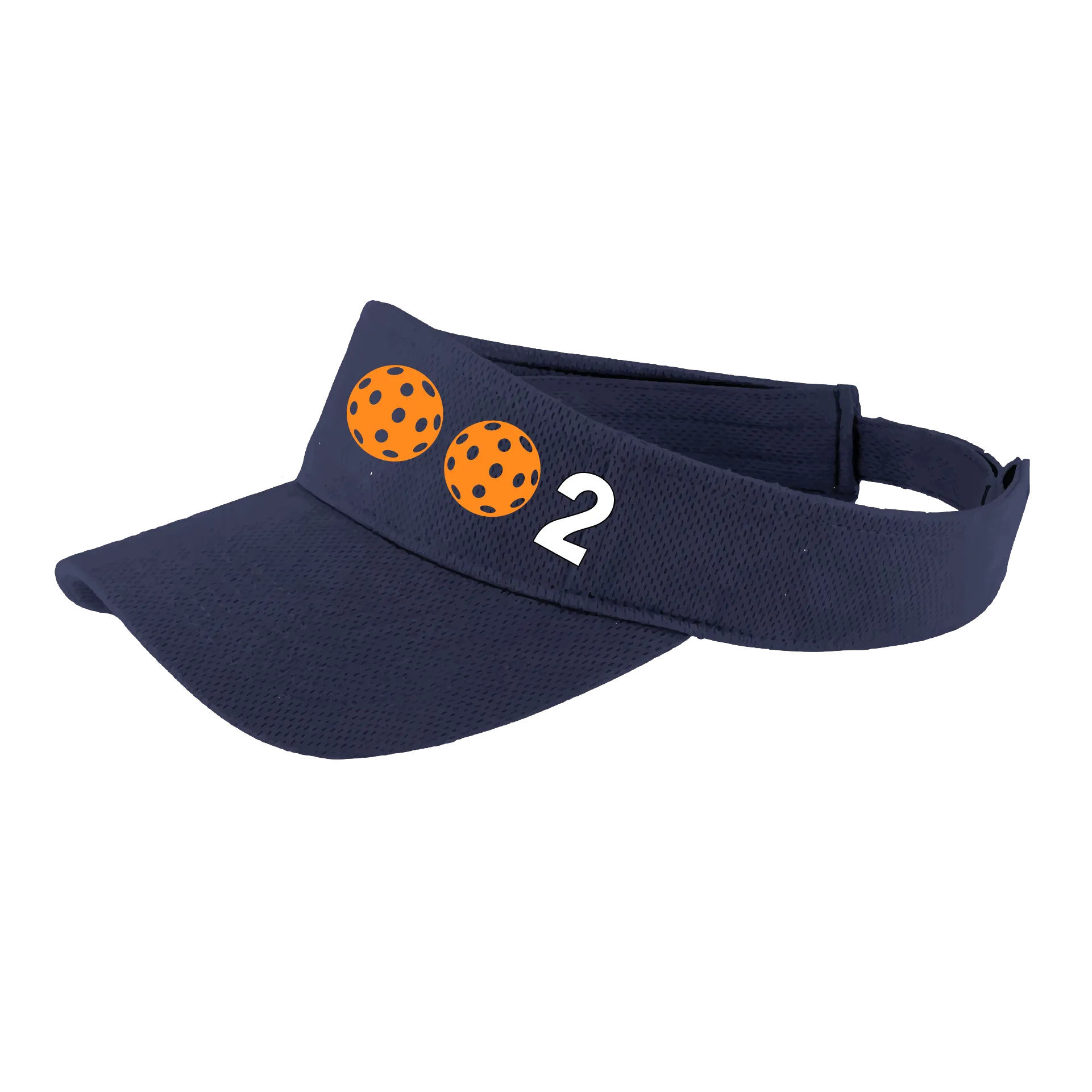 002 With Pickleballs (Customizable) | Pickleball Visors | Moisture Wicking 100% Polyester