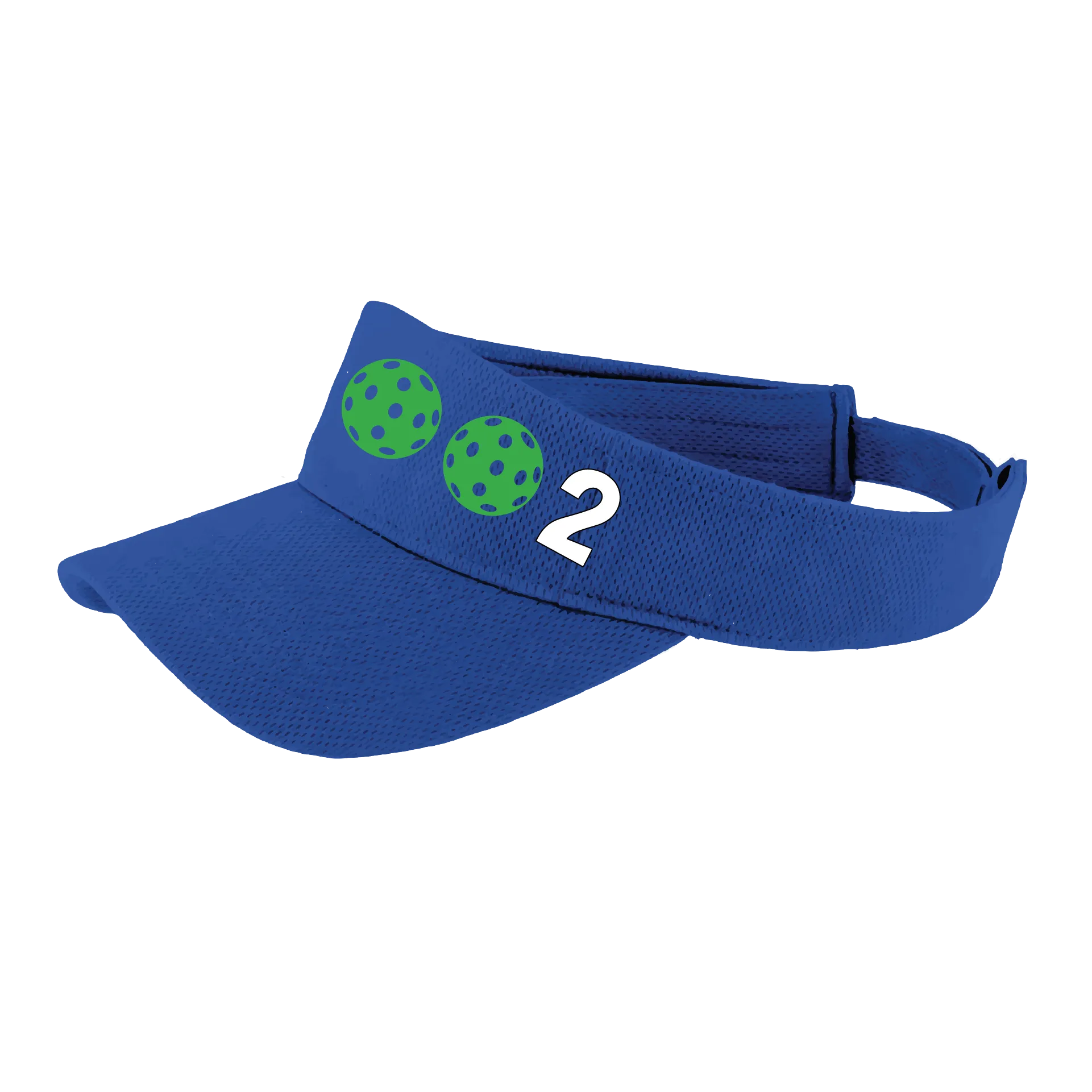 002 With Pickleballs (Customizable) | Pickleball Visors | Moisture Wicking 100% Polyester