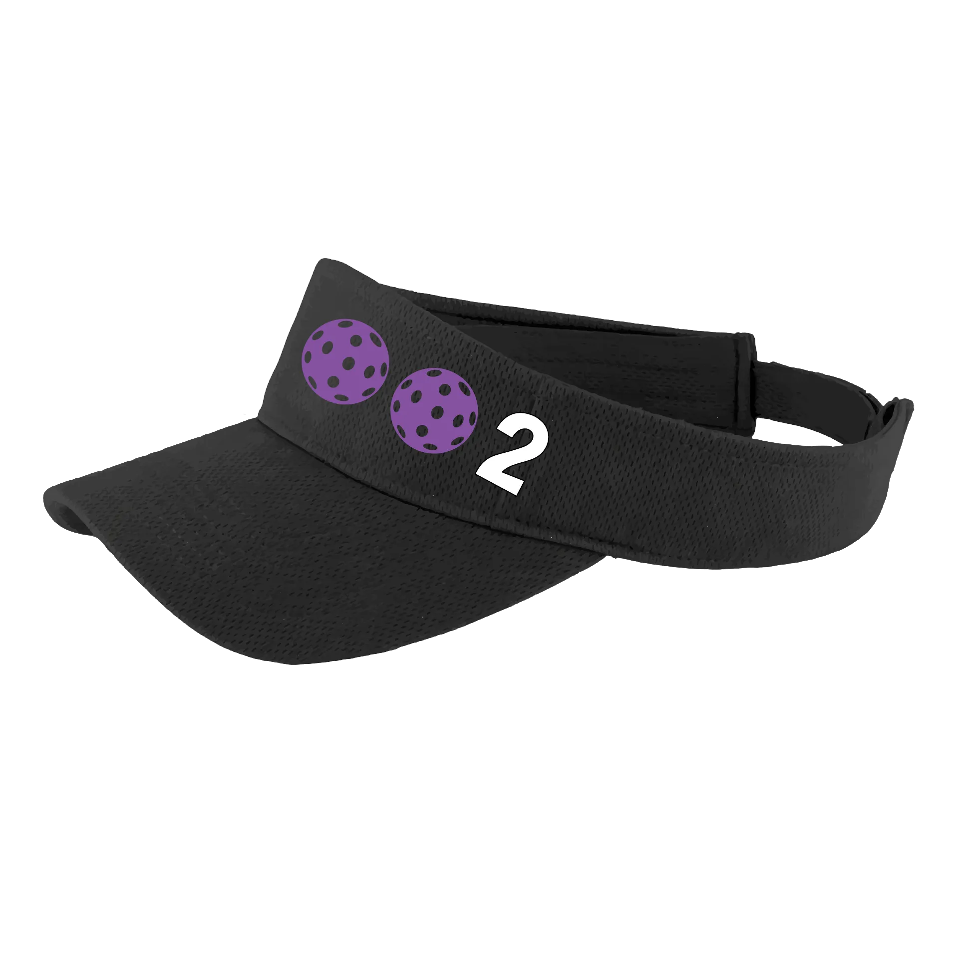 002 With Pickleballs (Customizable) | Pickleball Visors | Moisture Wicking 100% Polyester