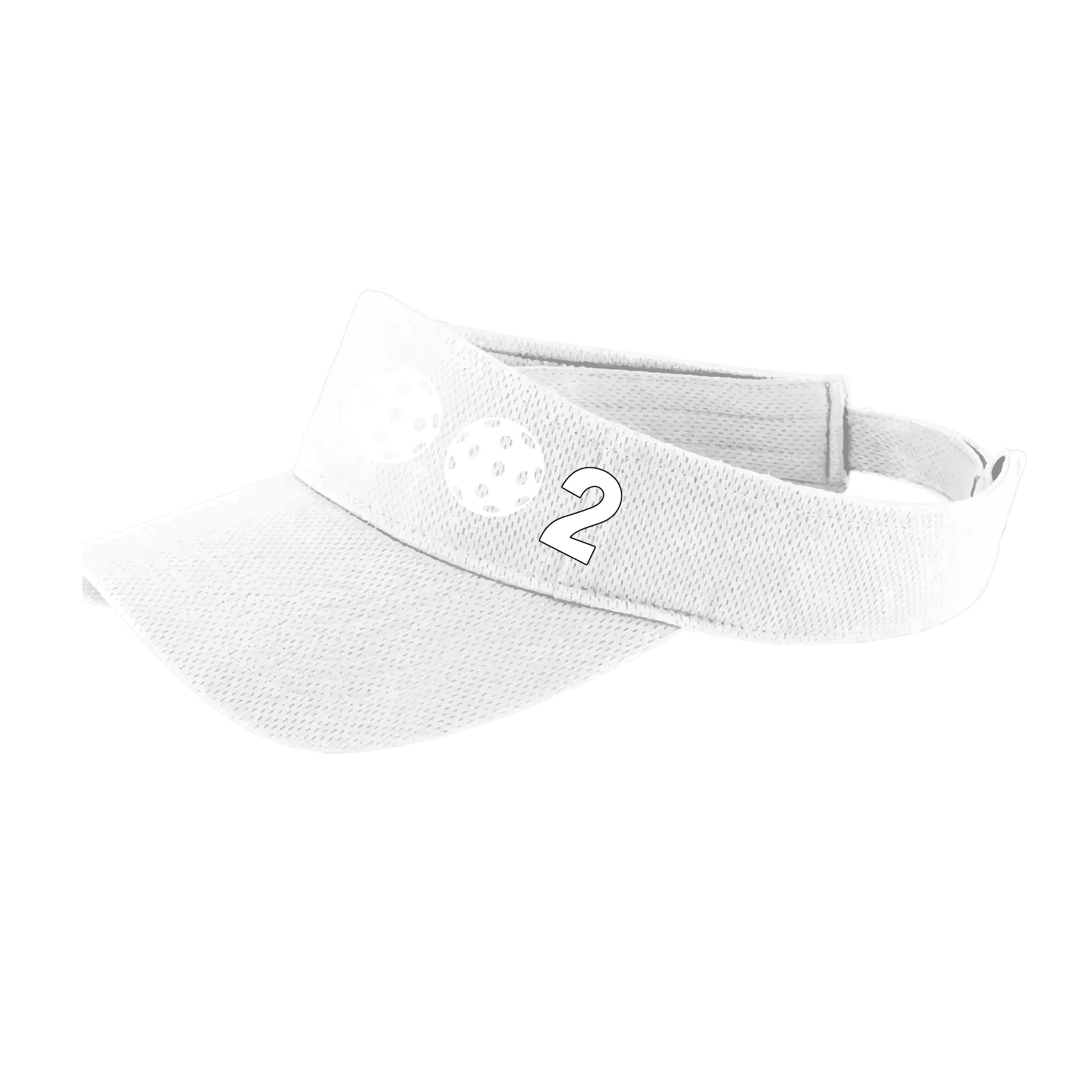 002 With Pickleballs (Customizable) | Pickleball Visors | Moisture Wicking 100% Polyester