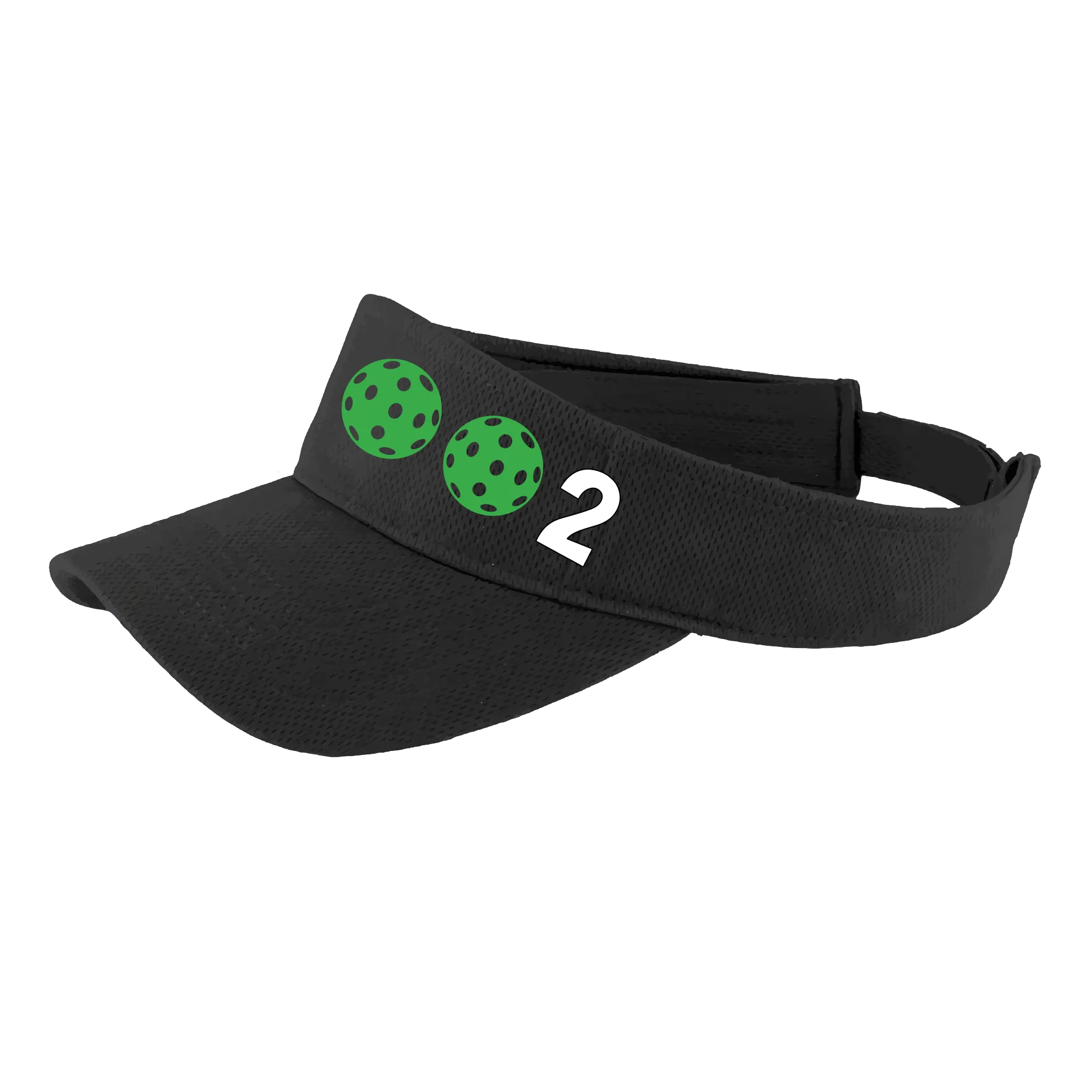 002 With Pickleballs (Customizable) | Pickleball Visors | Moisture Wicking 100% Polyester