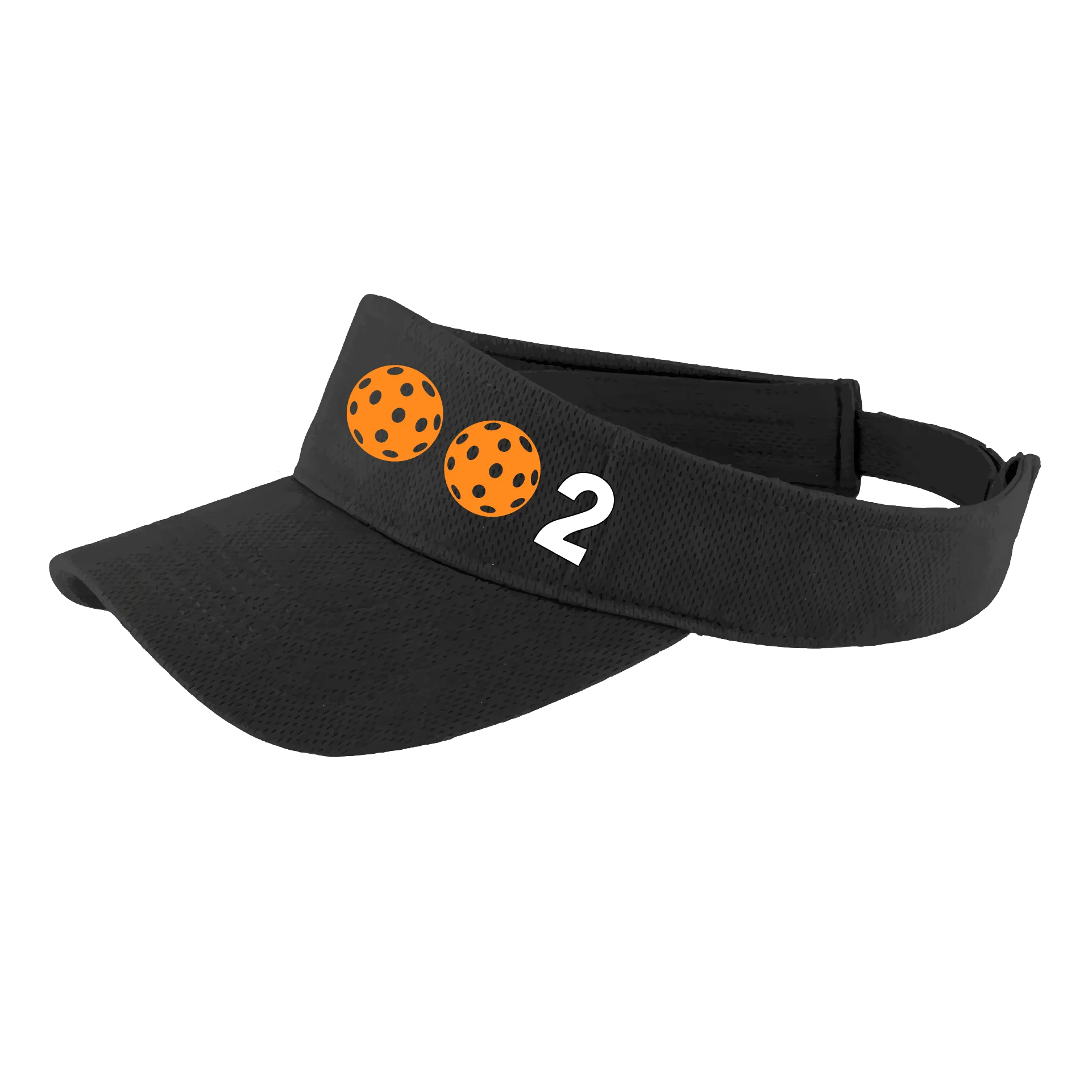 002 With Pickleballs (Customizable) | Pickleball Visors | Moisture Wicking 100% Polyester