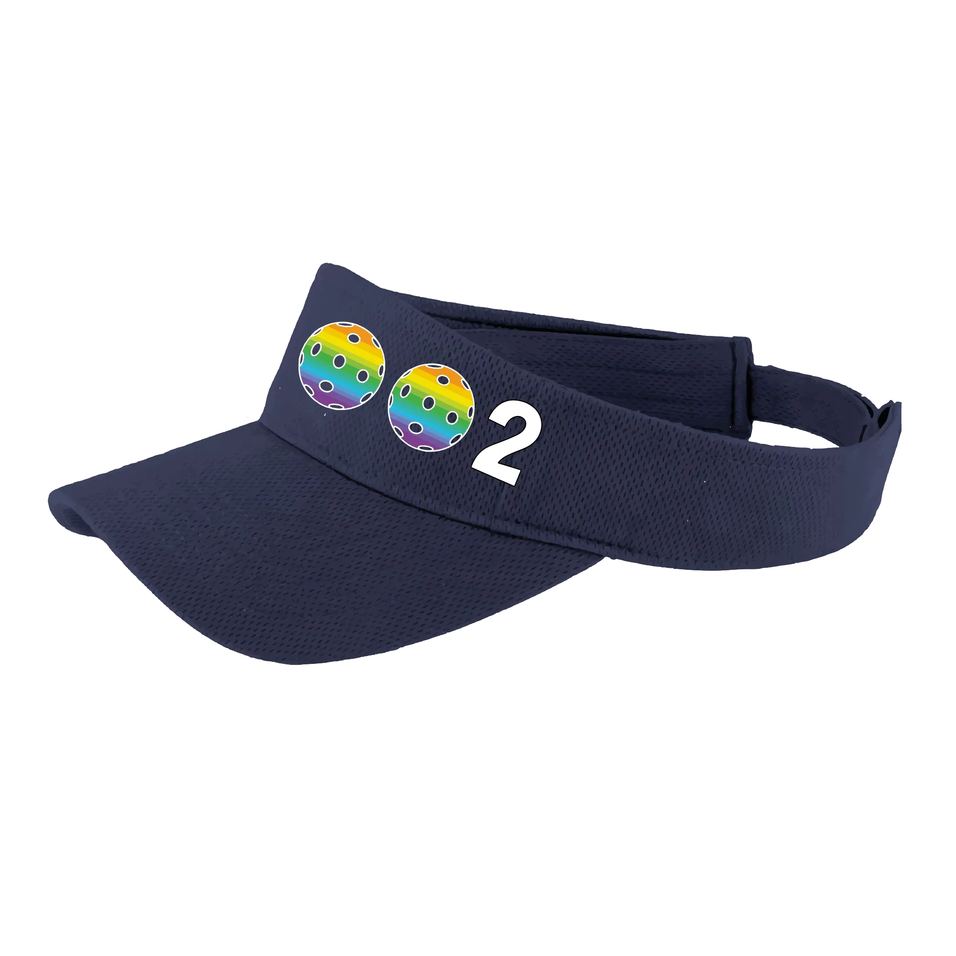 002 With Pickleballs (Customizable) | Pickleball Visors | Moisture Wicking 100% Polyester