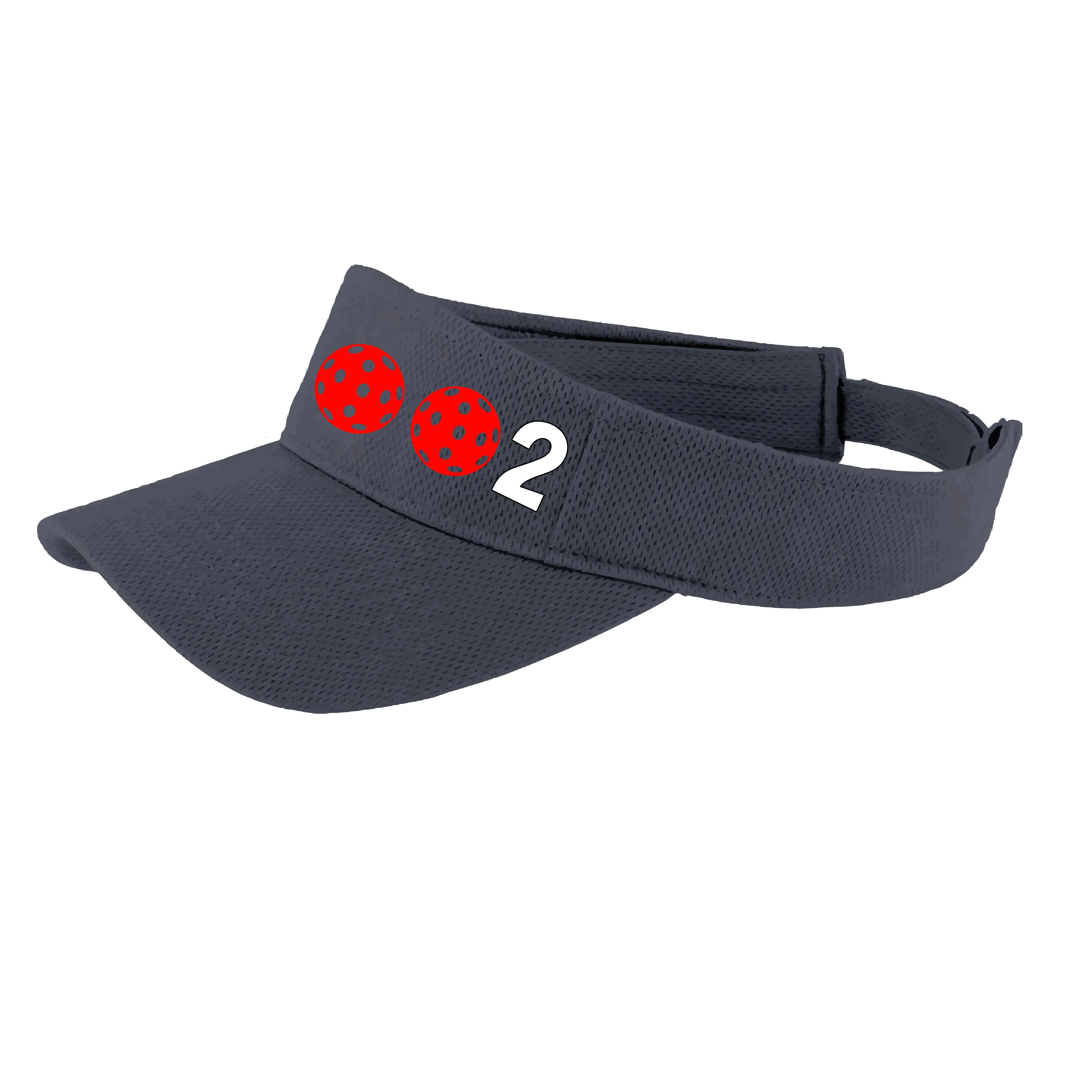 002 With Pickleballs (Customizable) | Pickleball Visors | Moisture Wicking 100% Polyester