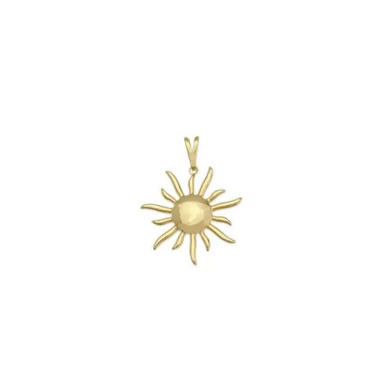 18k Gold Filled Sun Pendant Necklace Chains