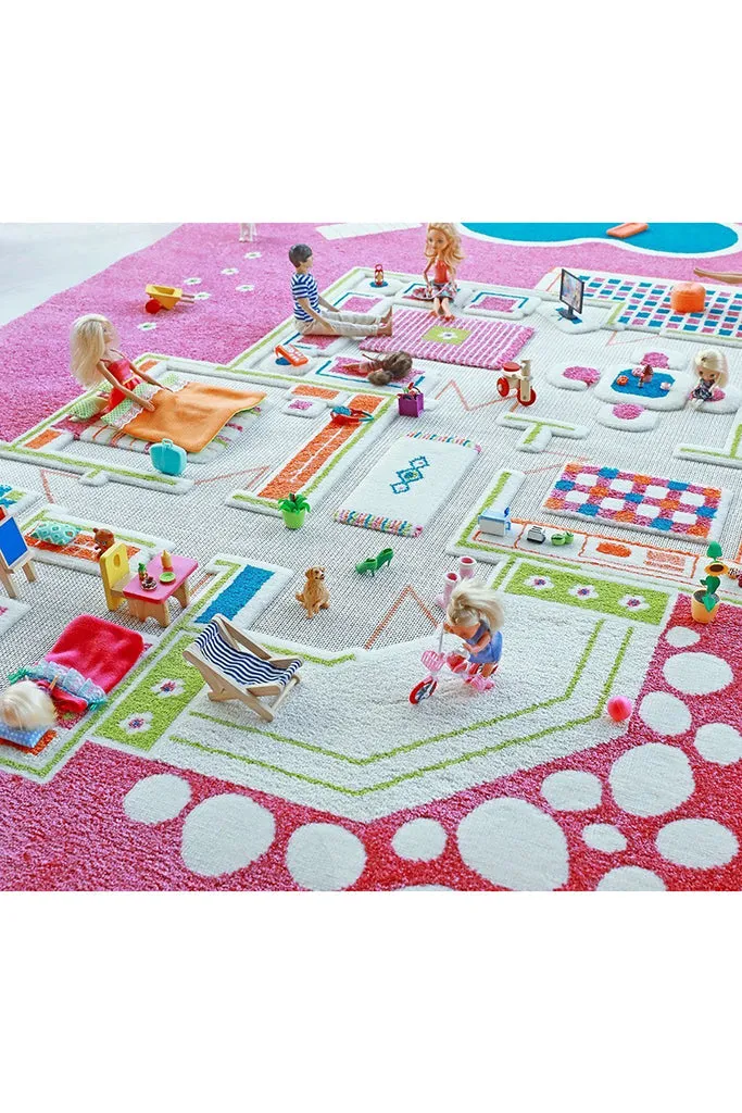 3D Play Rug - Playhouse Pink (Large)