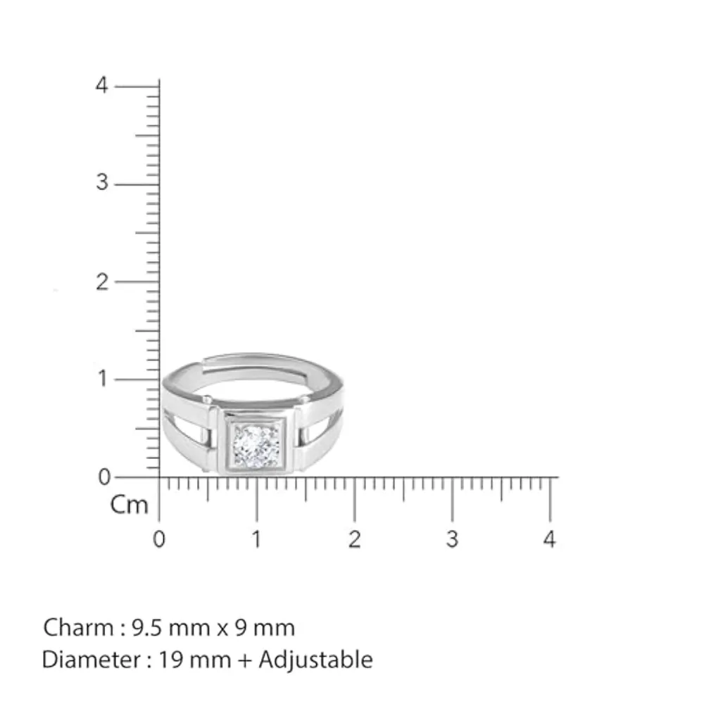 925 Pure Sterling Silver Twisted Plus Stardom Special Couple's Ring