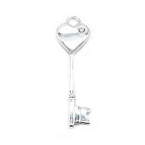 Alessia Heart in a Key Silver Pendant For Women