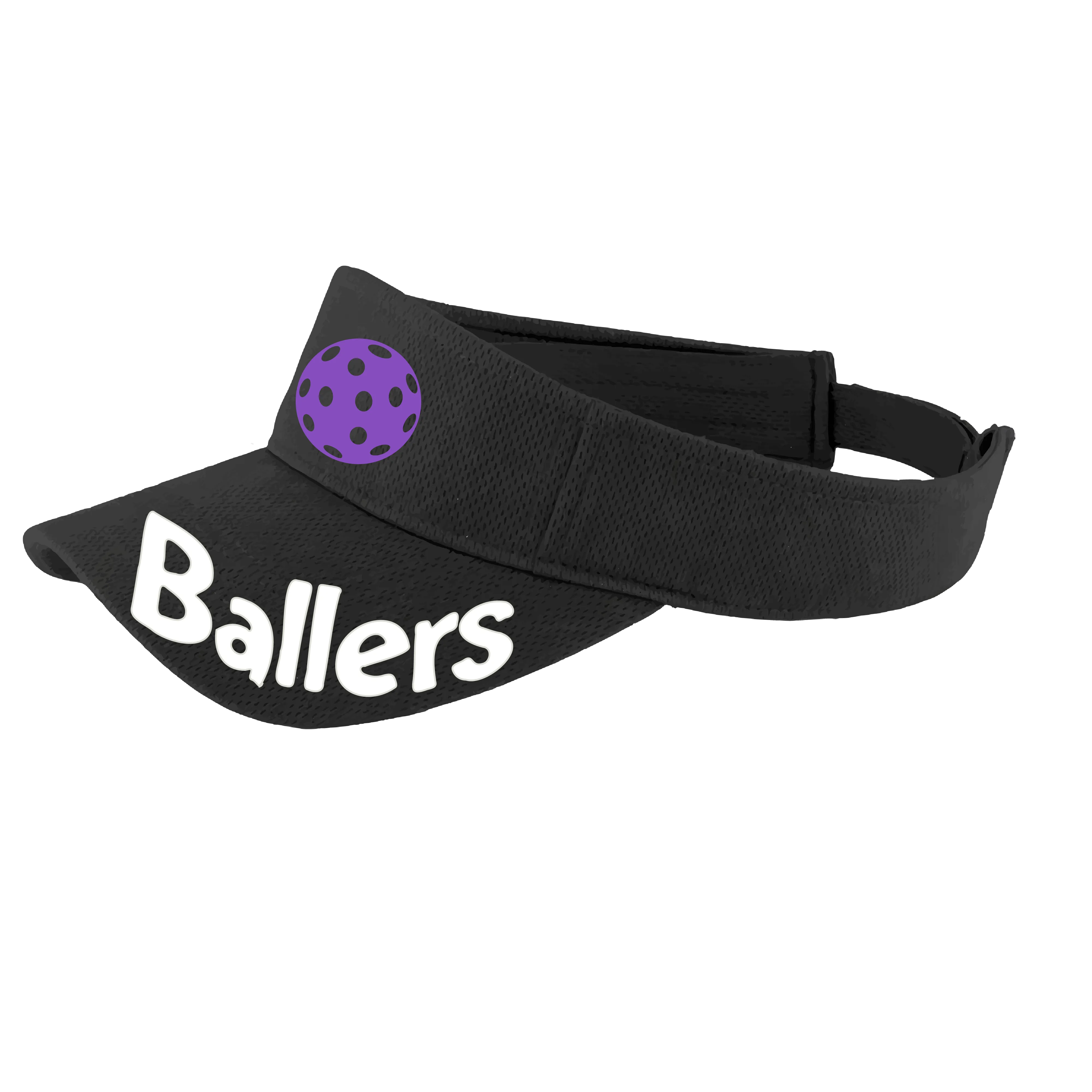 Ballers With Pickleballs (Customizable) | Pickleball Visors | Moisture Wicking 100% Polyester