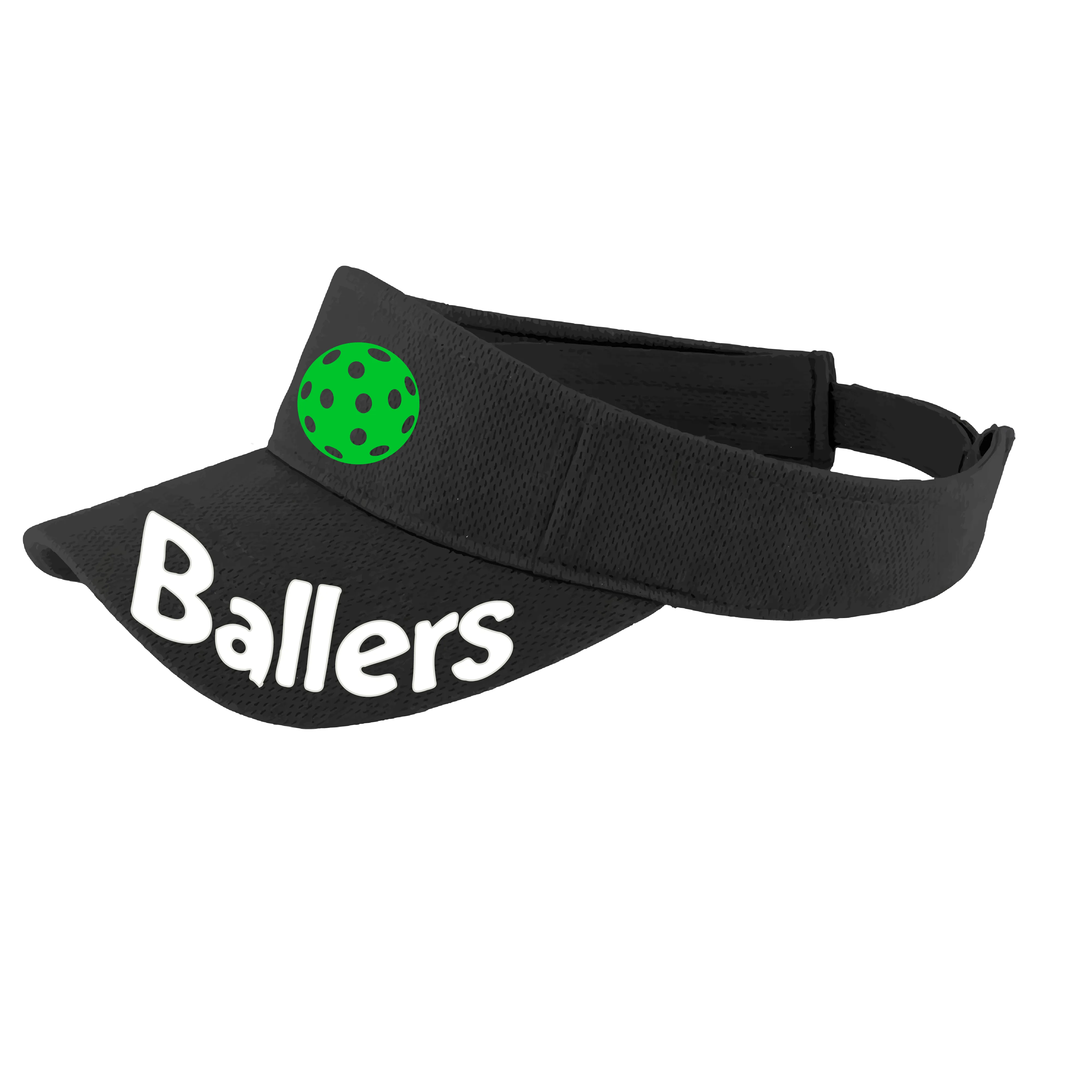 Ballers With Pickleballs (Customizable) | Pickleball Visors | Moisture Wicking 100% Polyester