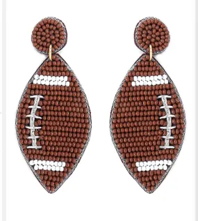 Bead Football Earrings