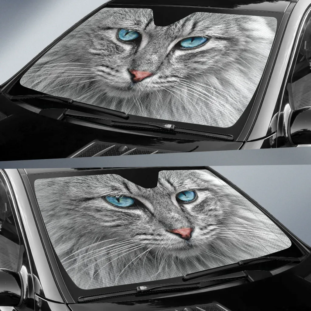 Blue Eyed Cat Vehicle Sun Shade