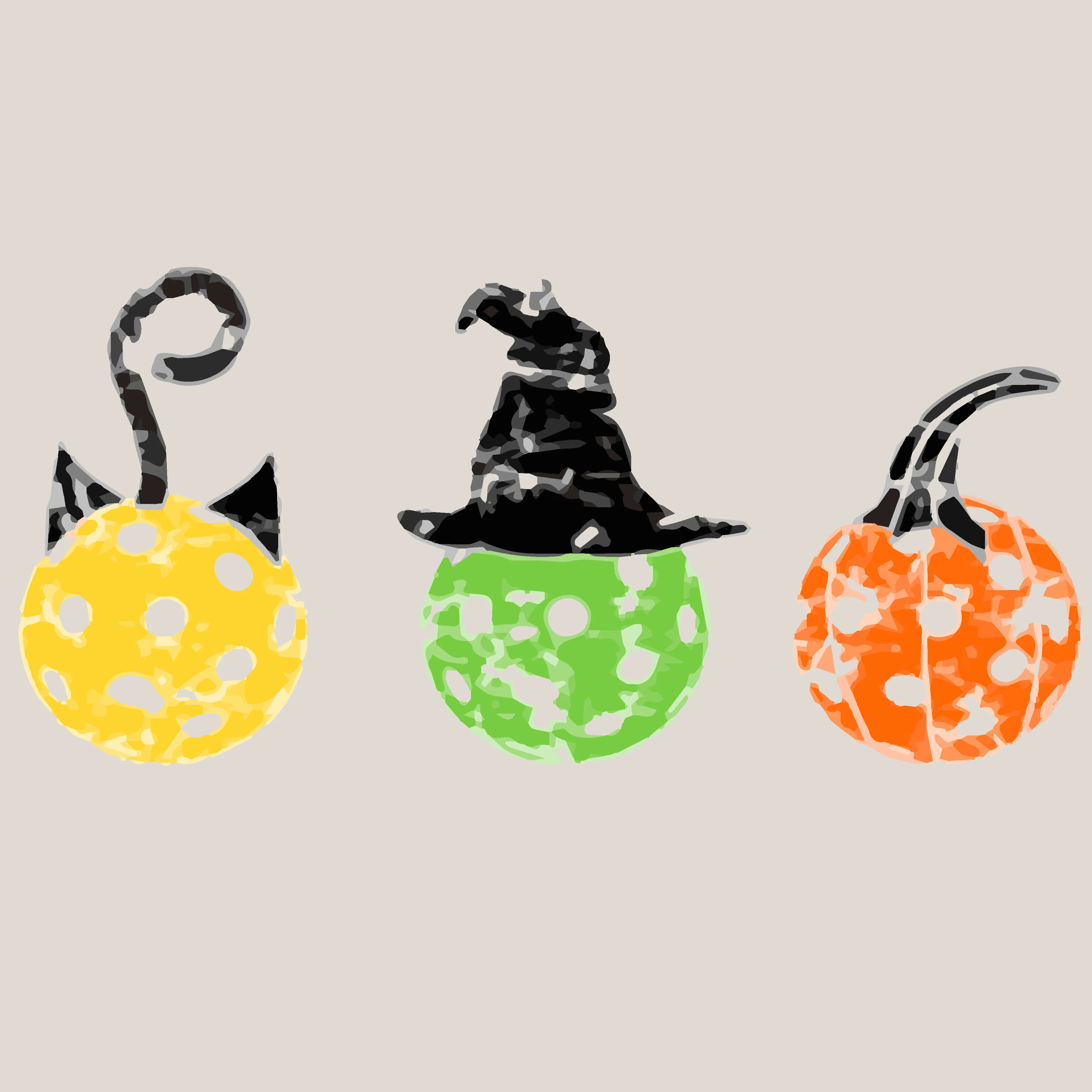 Cat Witch Pumpkin  | Pickleball Visors | Moisture Wicking 100% Polyester