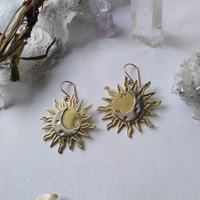 Celestial Moon & Sun Earrings