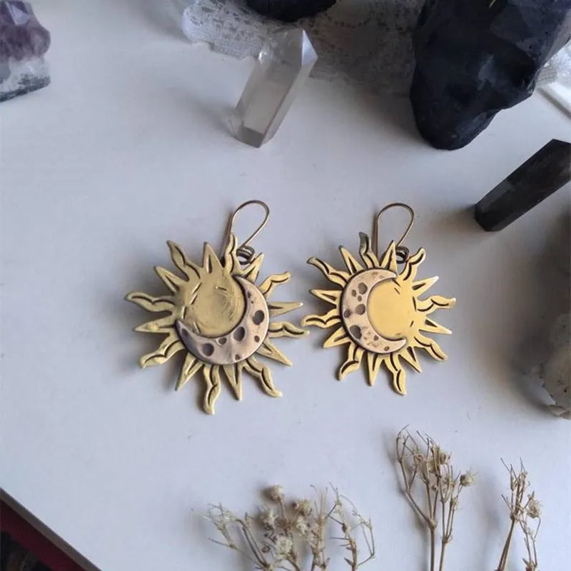 Celestial Moon & Sun Earrings