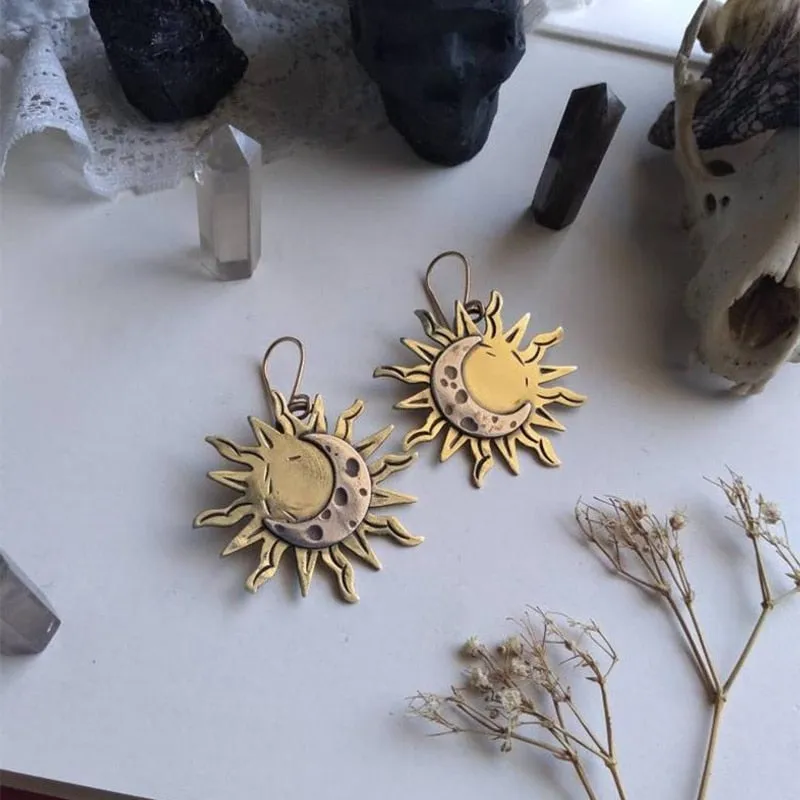 Celestial Moon & Sun Earrings