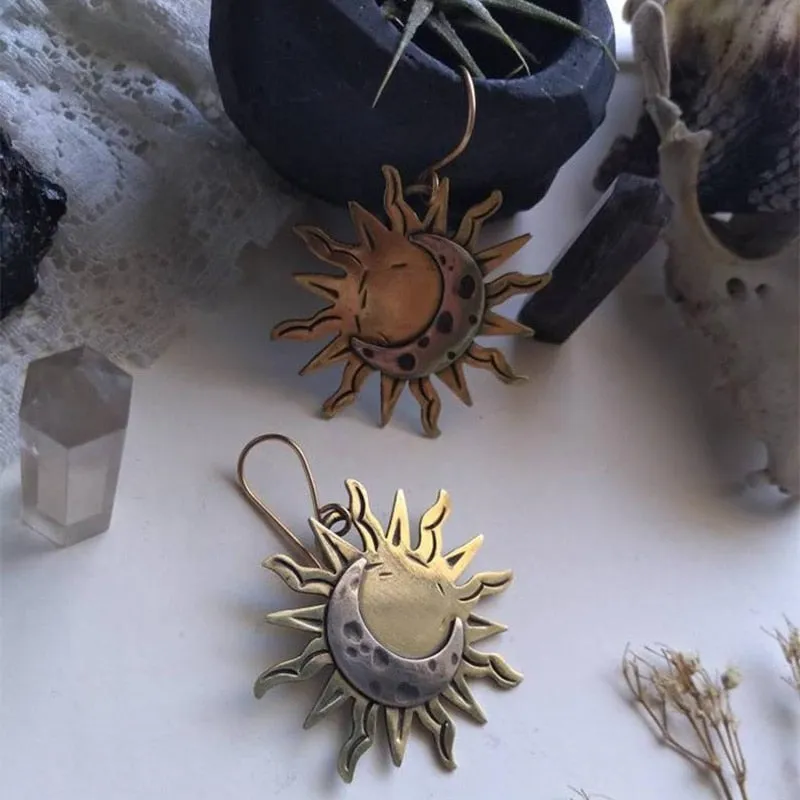 Celestial Moon & Sun Earrings