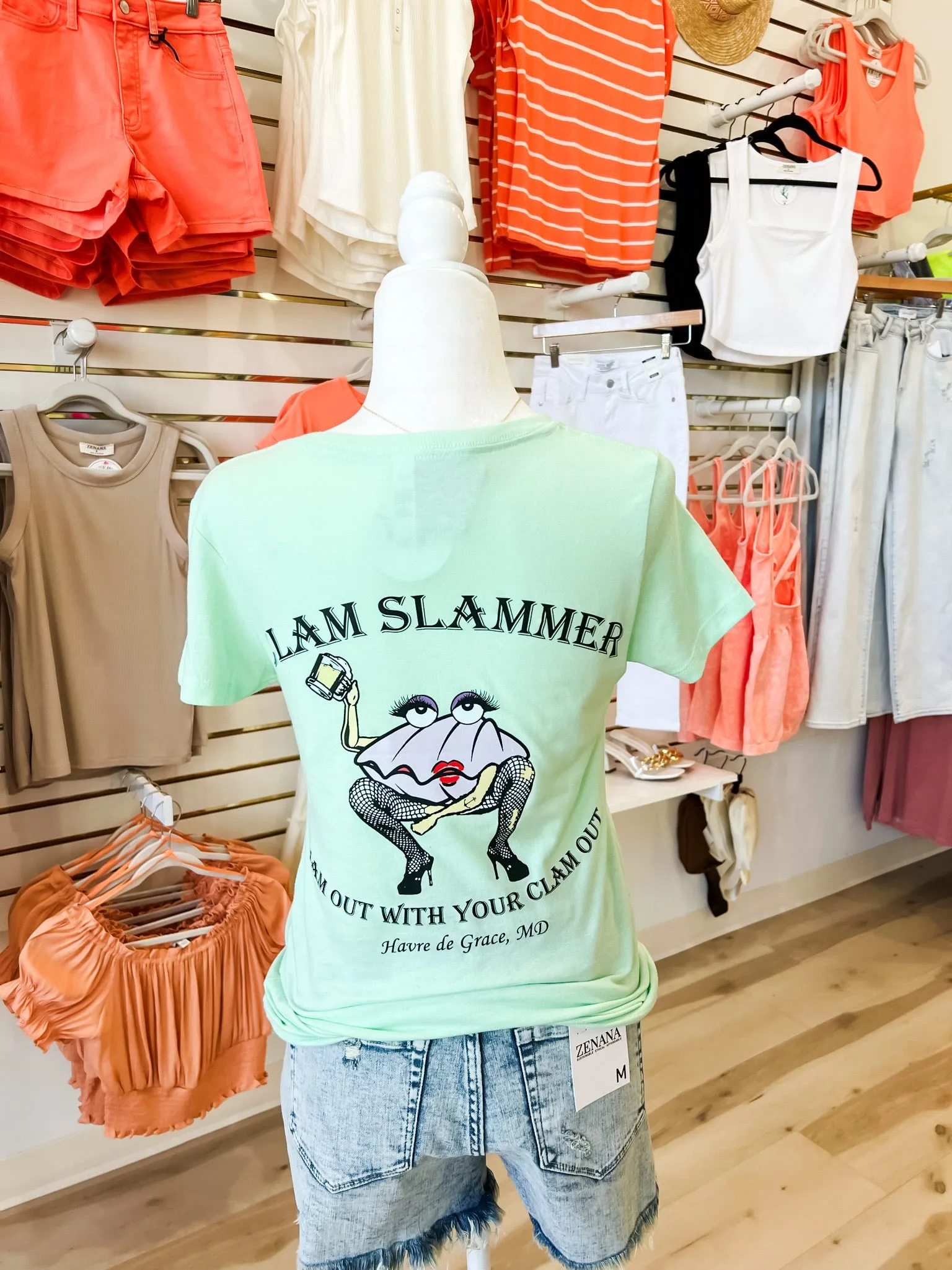 Clam Slammer V-Neck Tee