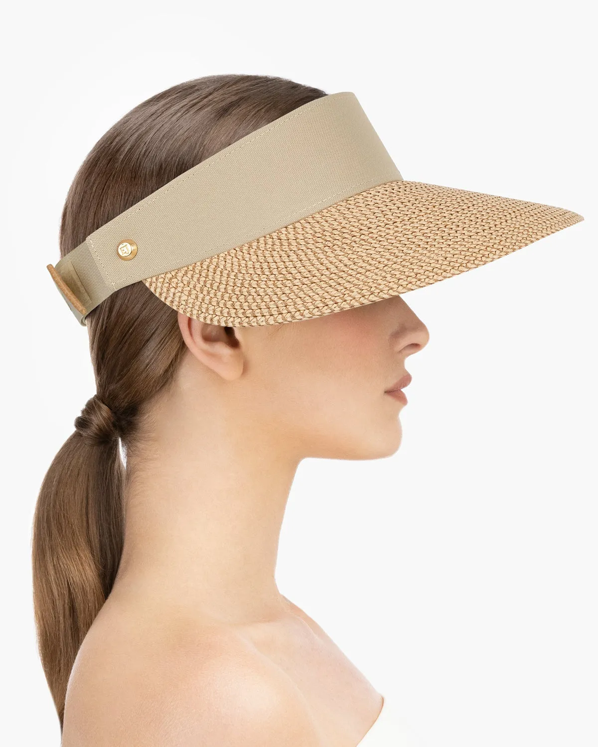 Eric Javitz Champ II Visor in Peanut