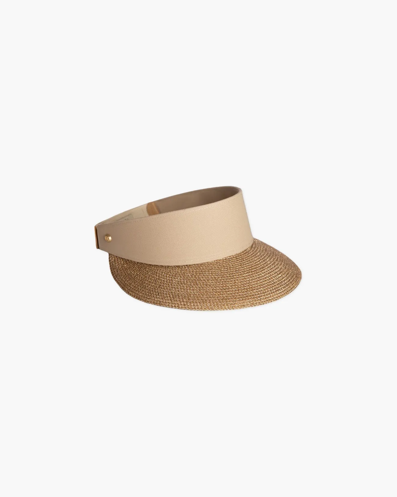 Eric Javitz Champ Visor in Gold/Sand