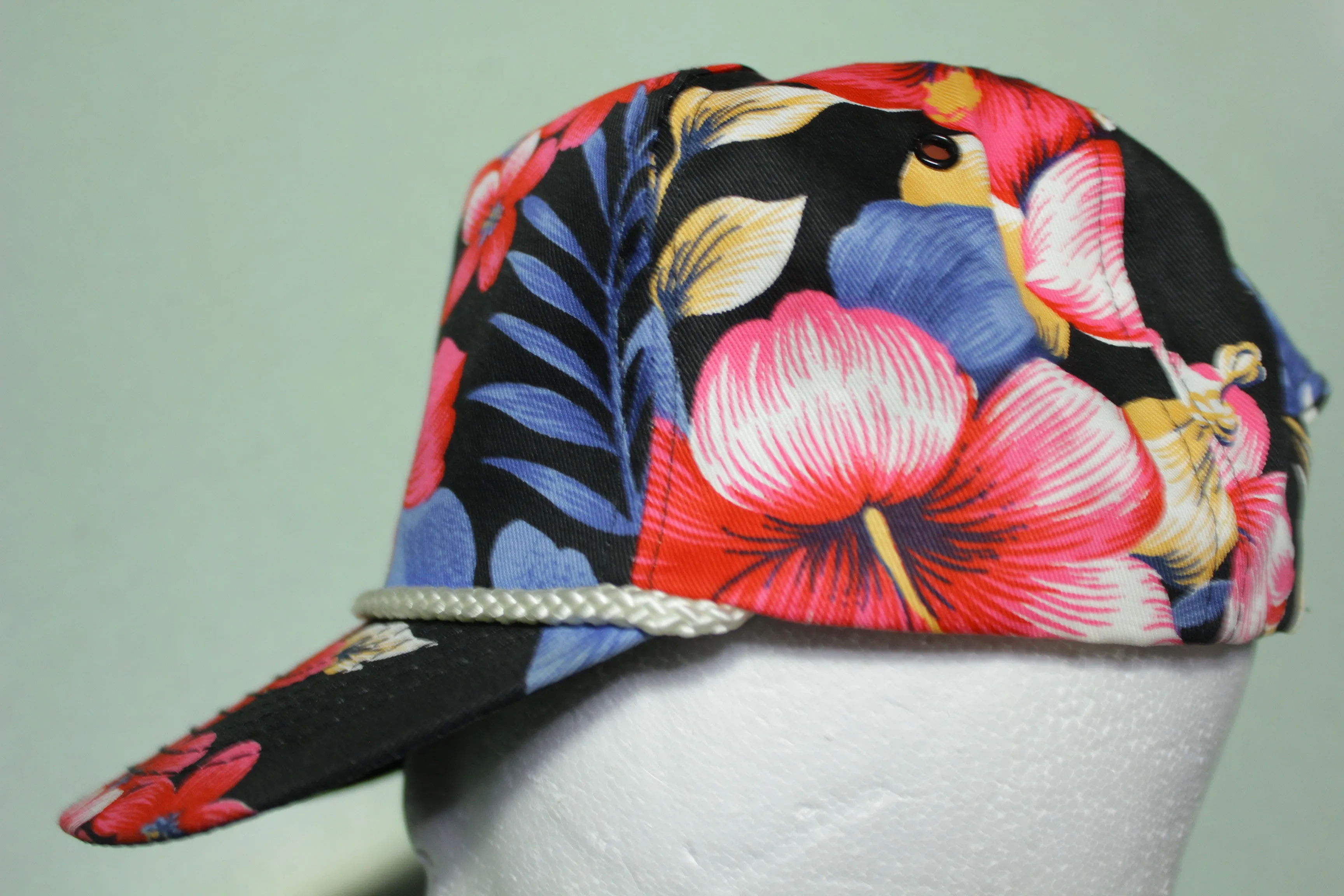 Floral Flower San Sun Vintage 90's Golf Trucker Snapback Adjustable Hat