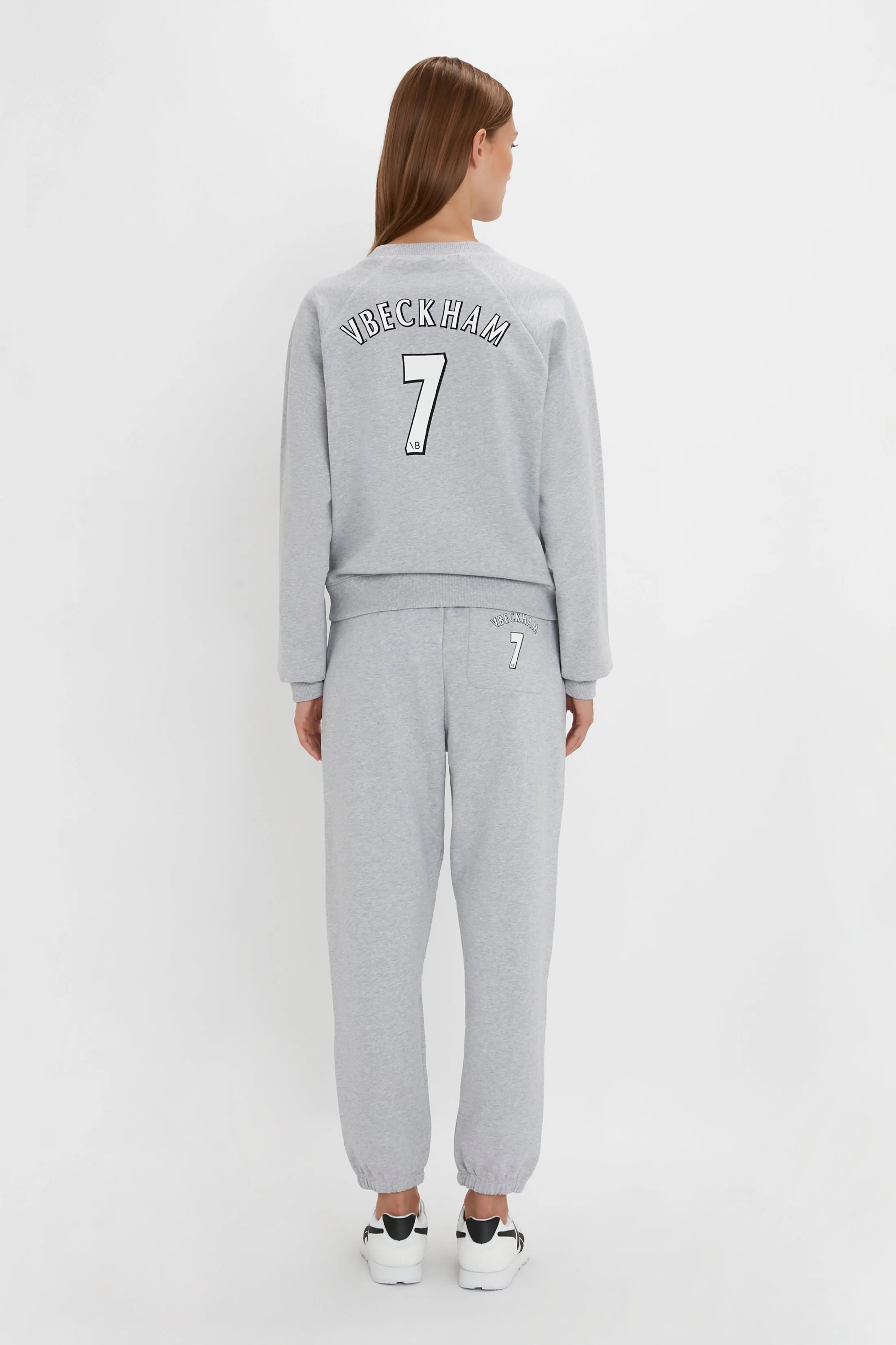 Football Joggers In Grey Marl