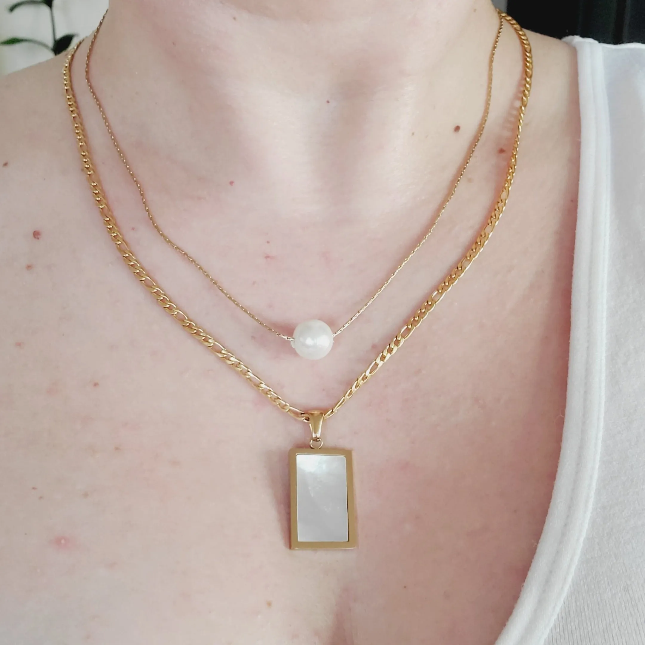 Freya White Necklace