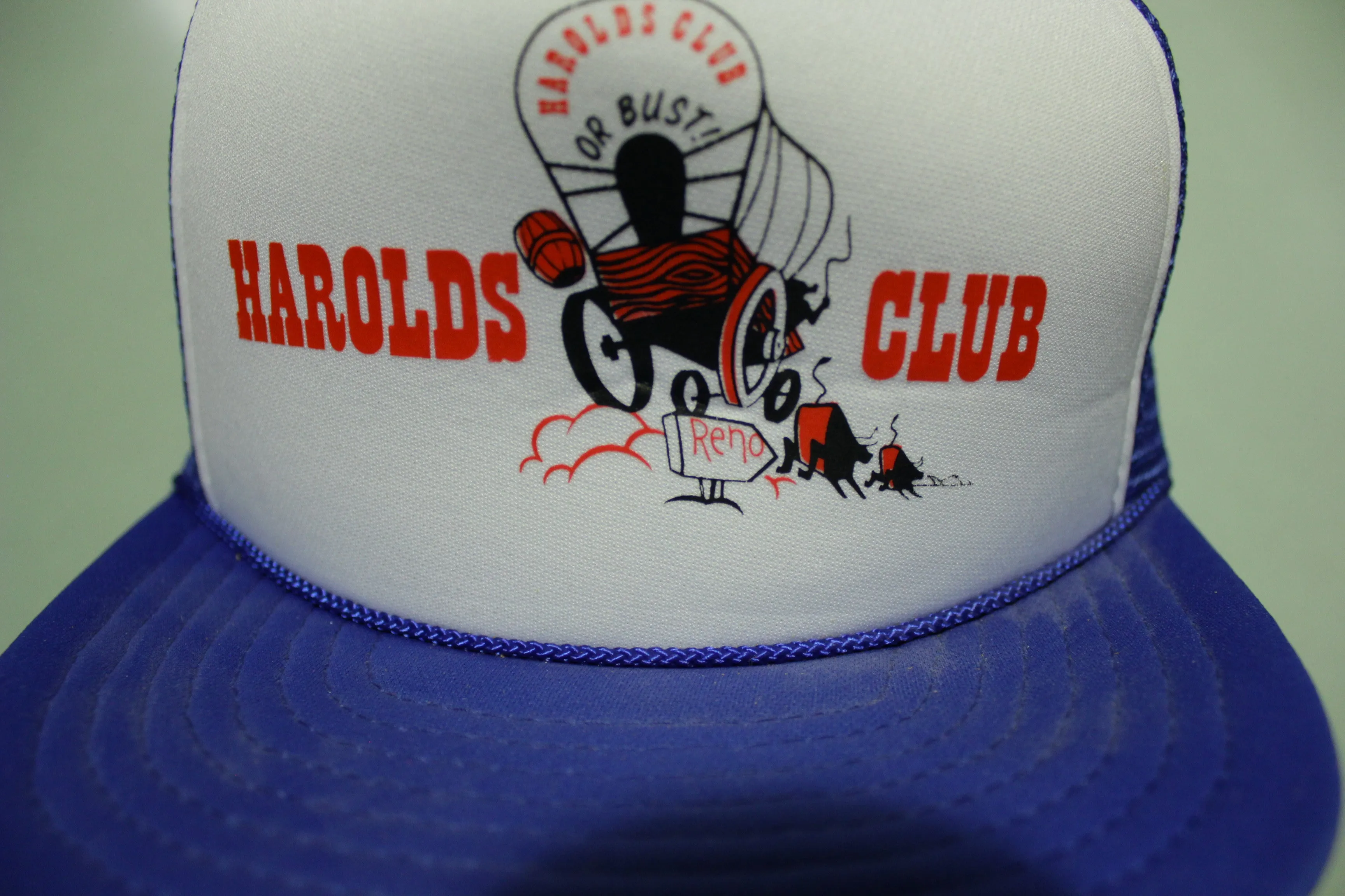 Harold's Club Reno Nevada Casino Vintage 80's Adjustable Snap Back Hat