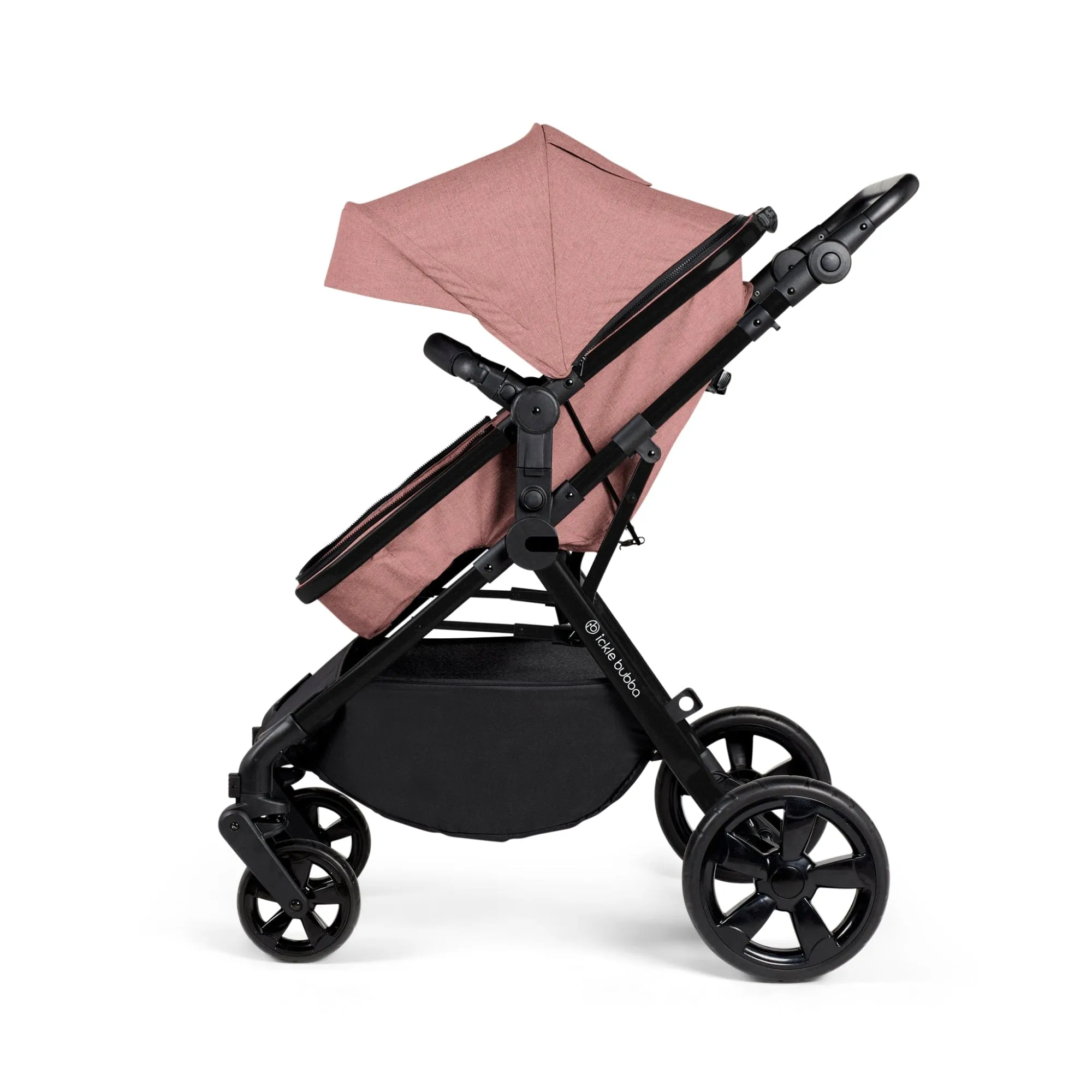 Ickle Bubba Comet 2 in 1 Plus Pushchair - Black / Dusky Pink