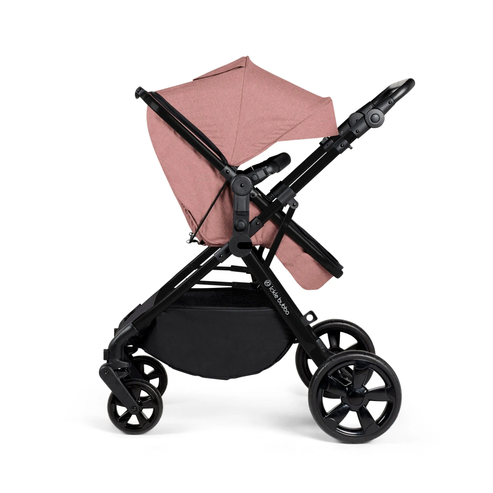 Ickle Bubba Comet 2 in 1 Plus Pushchair - Black / Dusky Pink