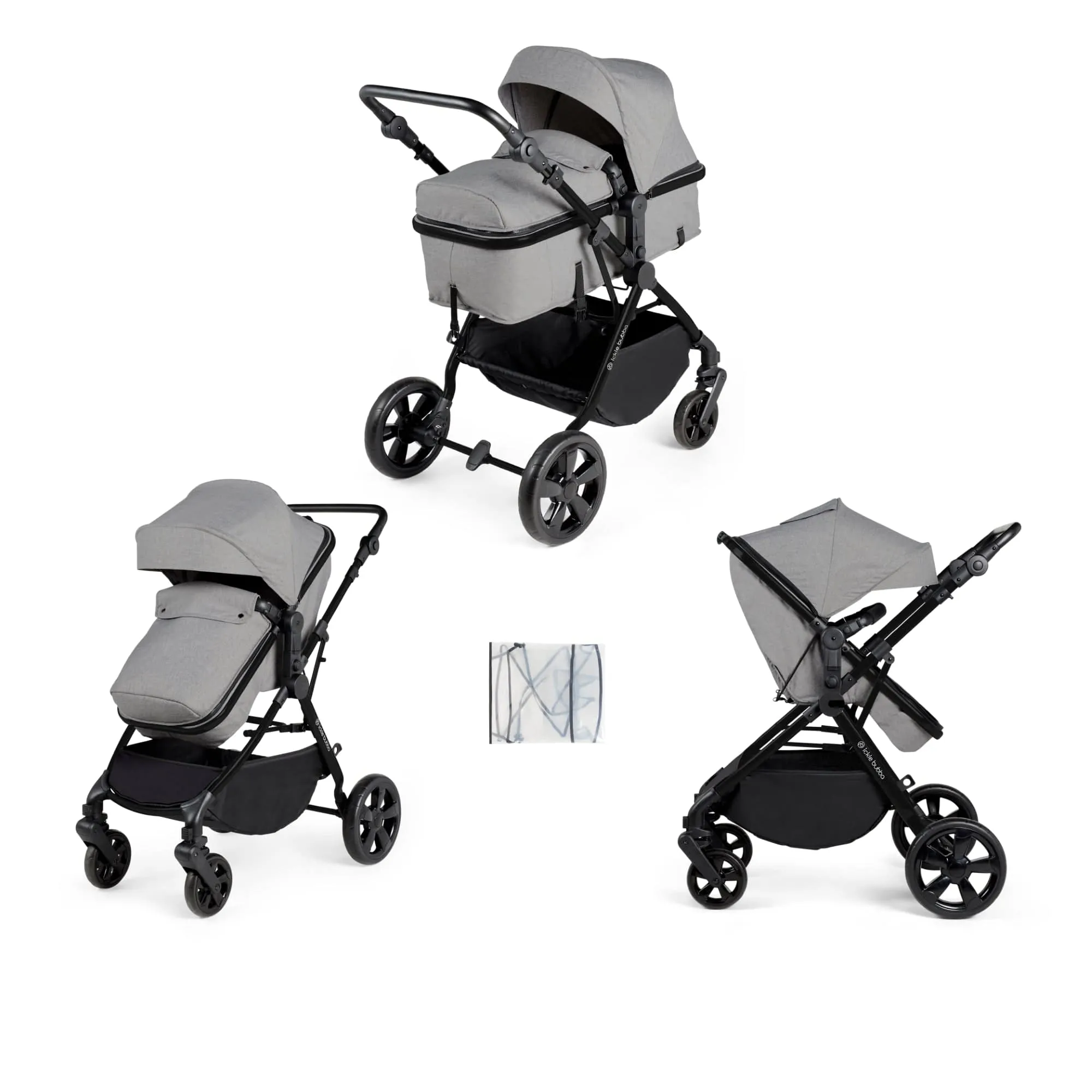 Ickle Bubba Comet 2 in 1 Plus Pushchair - Black / Space Grey