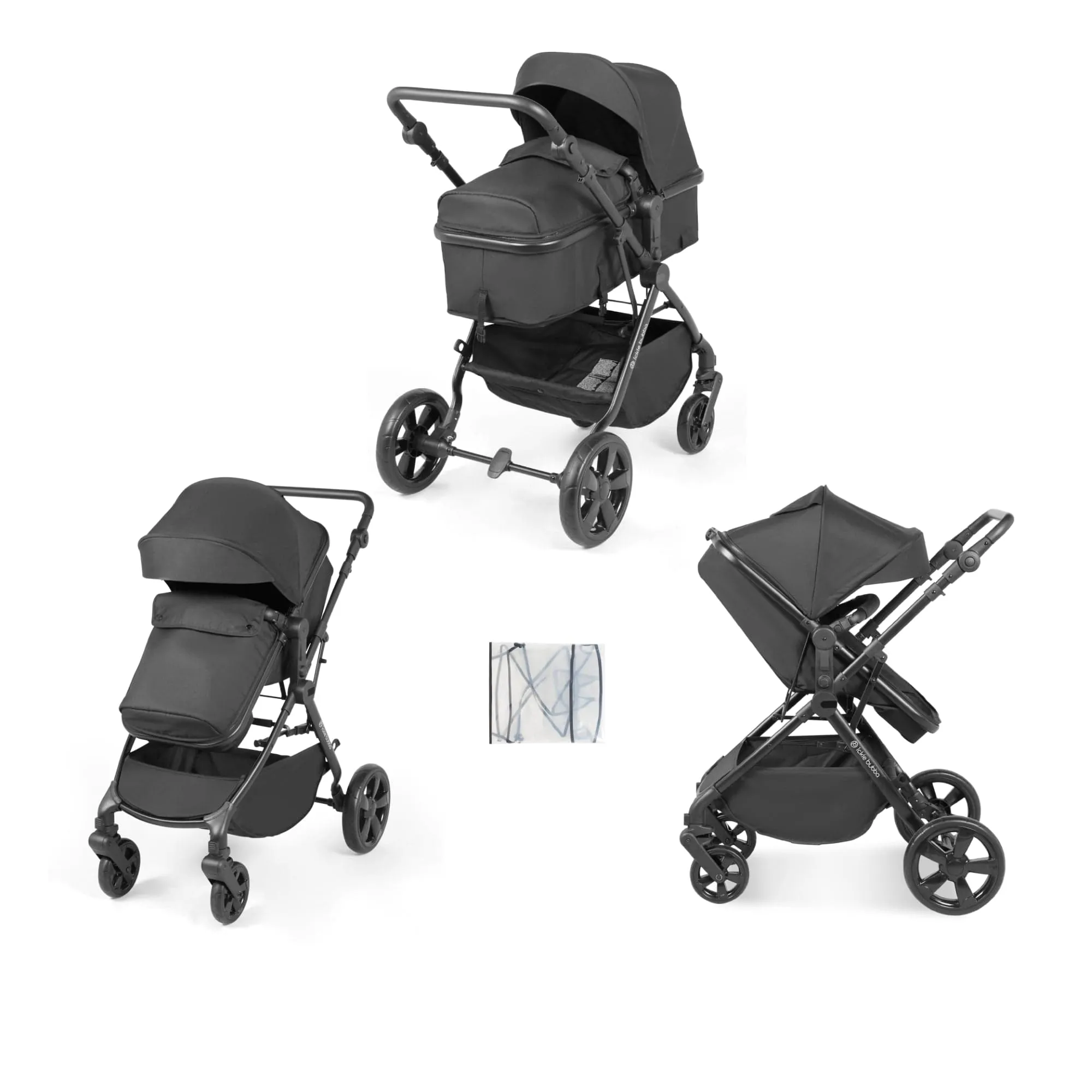 Ickle Bubba Comet 2 in 1 Plus Pushchair - Black