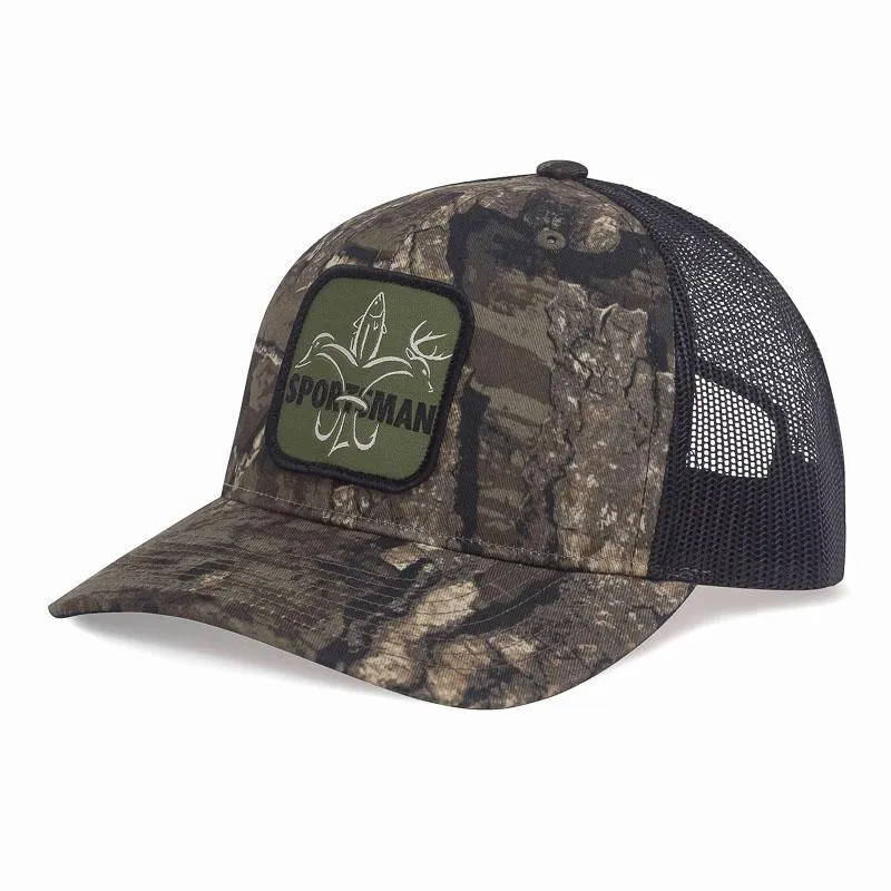 Logo Patch Snapback Camo Hunting Hat - Realtree Original