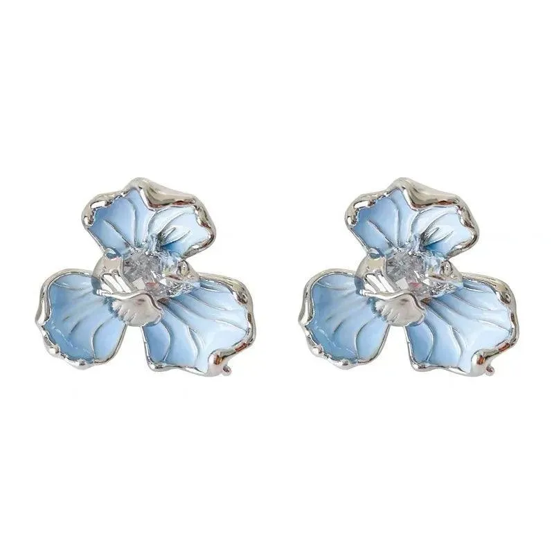 Metal Flower A6644 Fashion Stud Earring Charm Jewelry