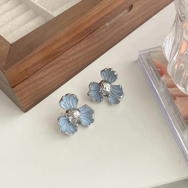 Metal Flower A6644 Fashion Stud Earring Charm Jewelry