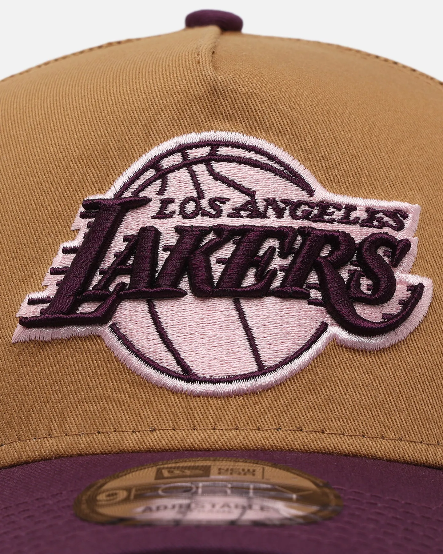 New Era Los Angeles Lakers 'Rustic Rose' 9FORTY A-Frame Trucker Snapback Wheat