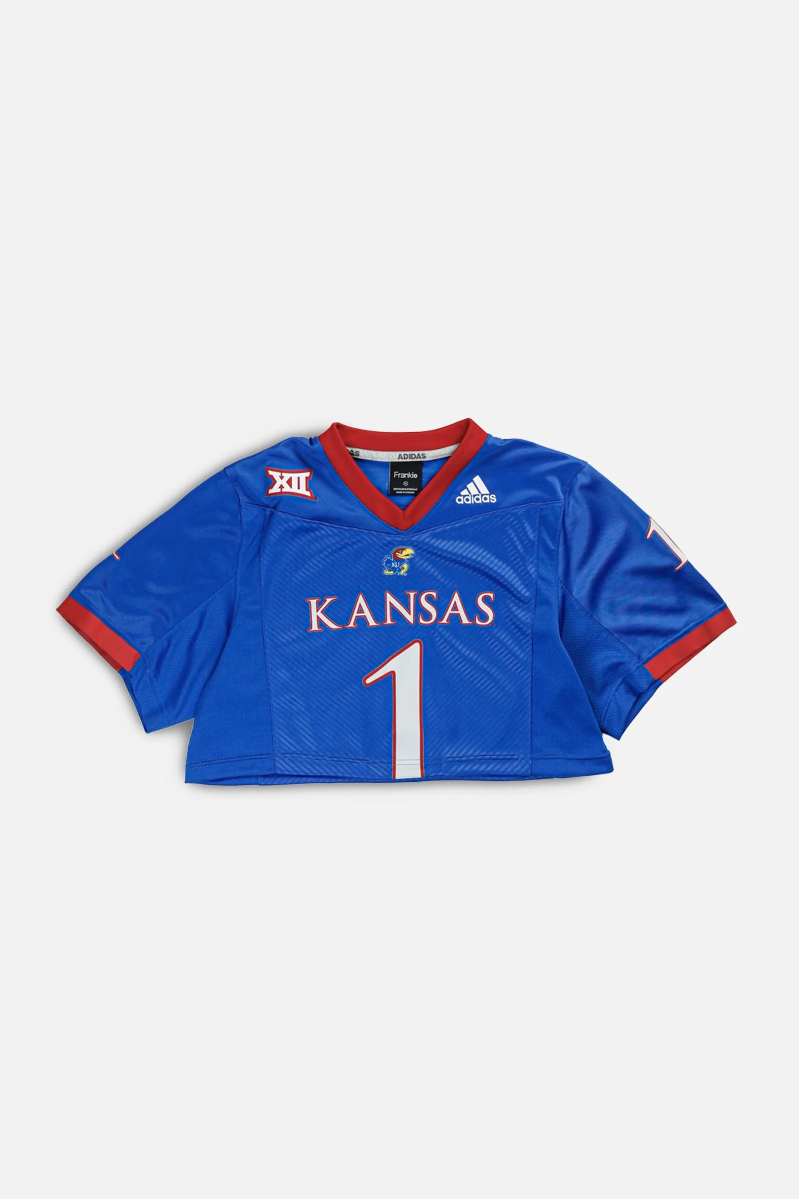 Rework Crop Kansas Jayhawks Football Jersey - M