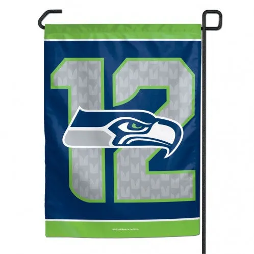 Seattle Seahawks 12 Logo Small Garden Flag