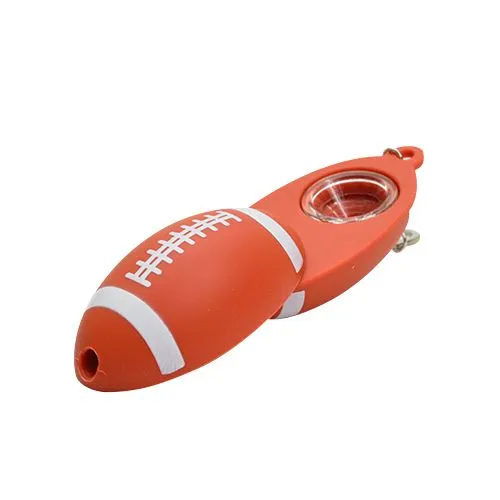 Silicone Football Keychain Pipe