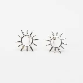 Silver Sun Studs